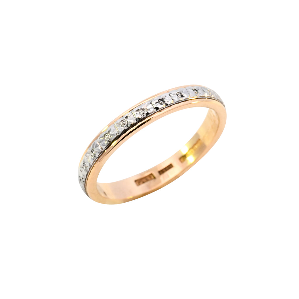 22ct Yellow Gold & Platinum Overlay Ring (SH24-594)