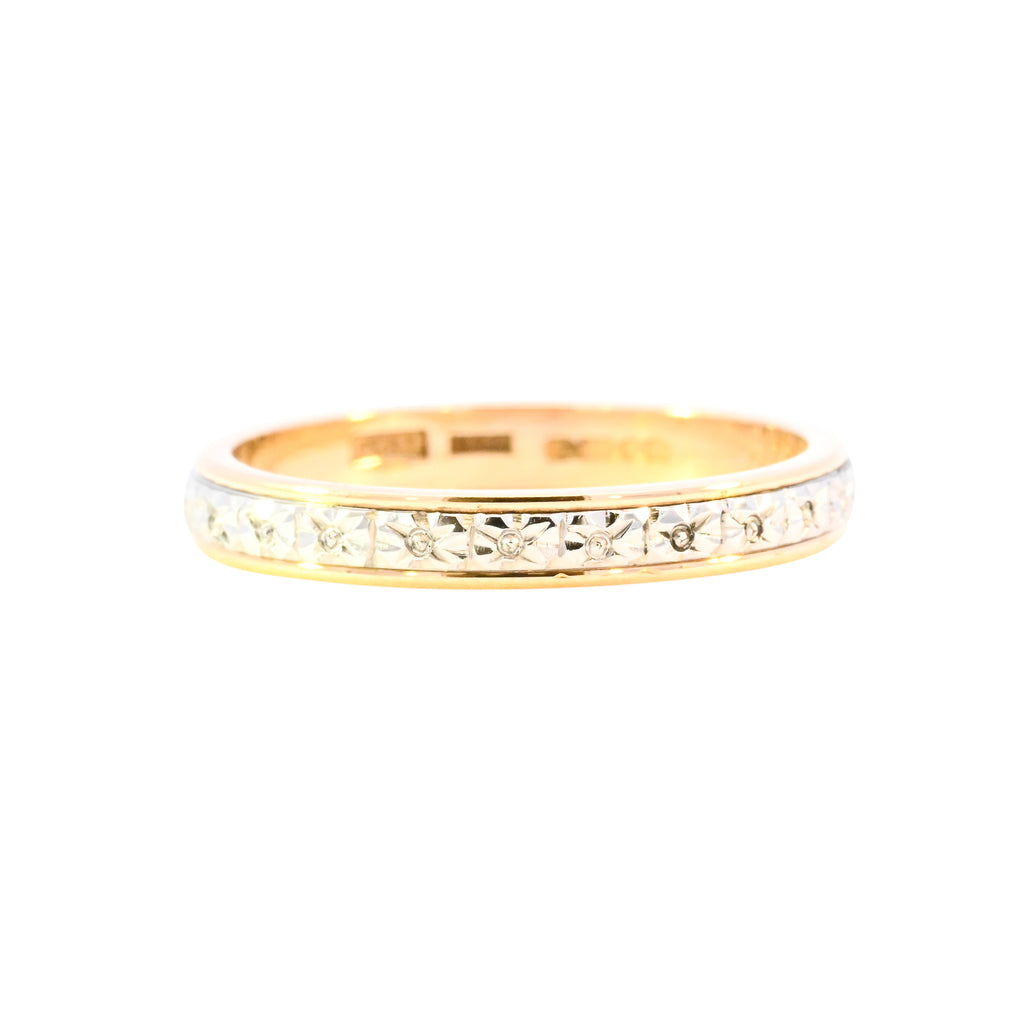 22ct Yellow Gold & Platinum Overlay Ring