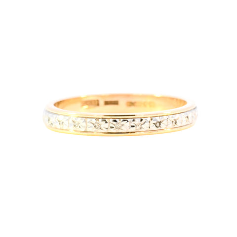 22ct Yellow Gold & Platinum Overlay Ring (SH24-594)
