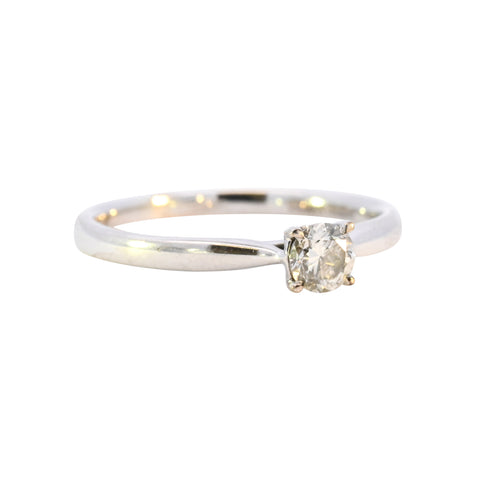 18ct White Gold 0.31ct Diamond Solitaire Ring