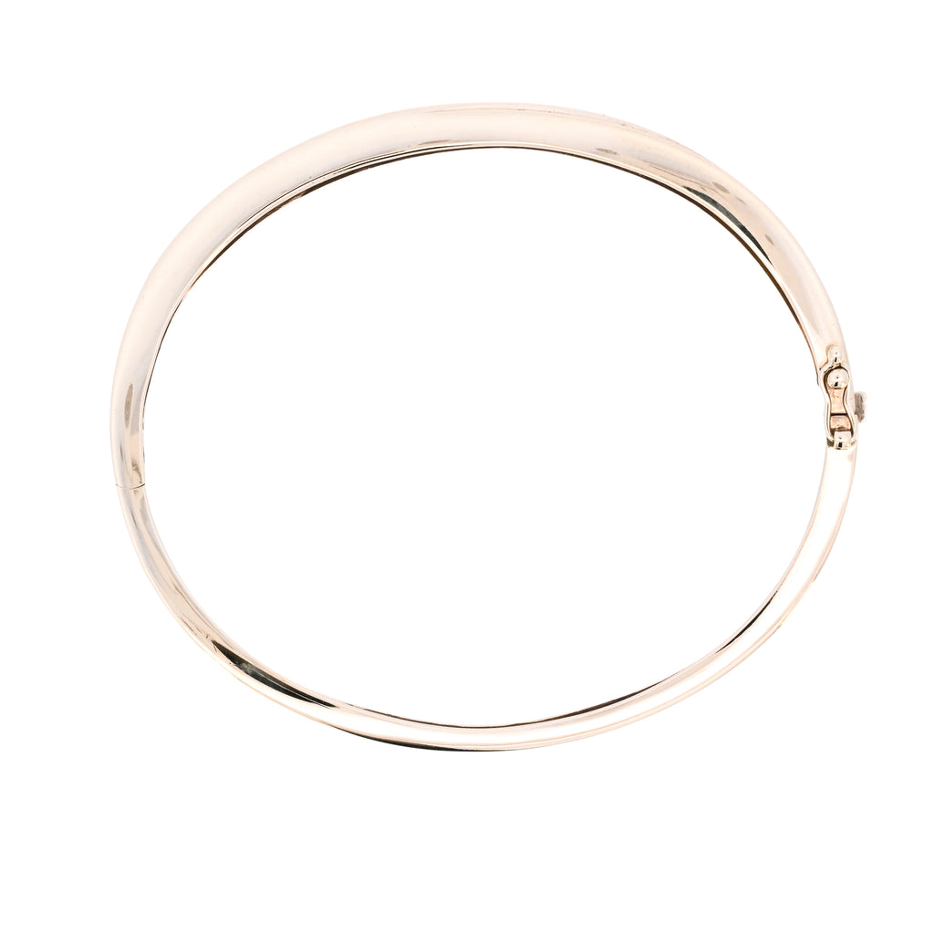 9ct Yellow Gold Oval Crossover Bangle (SH24-597)