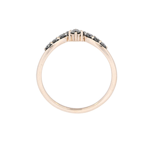 9ct Yellow Gold 0.30ct Diamond Wishbone Ring (SH24-603)