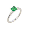 Platinum Emerald & Diamond Ring