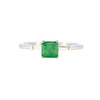 Platinum Emerald & Diamond Ring