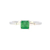 Platinum Emerald & Diamond Ring (SH24-629)