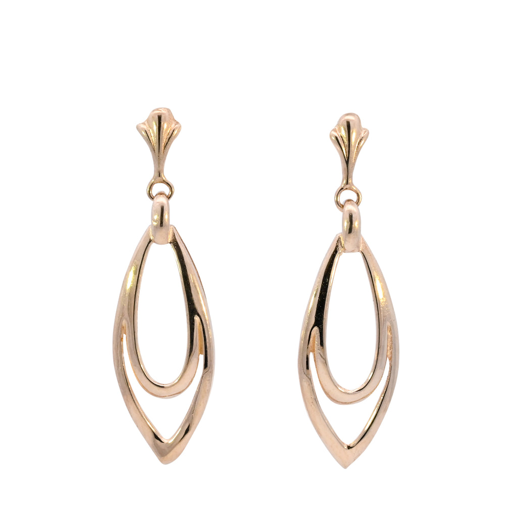 9ct Yellow Gold Open Drop Studs (SH24-630)