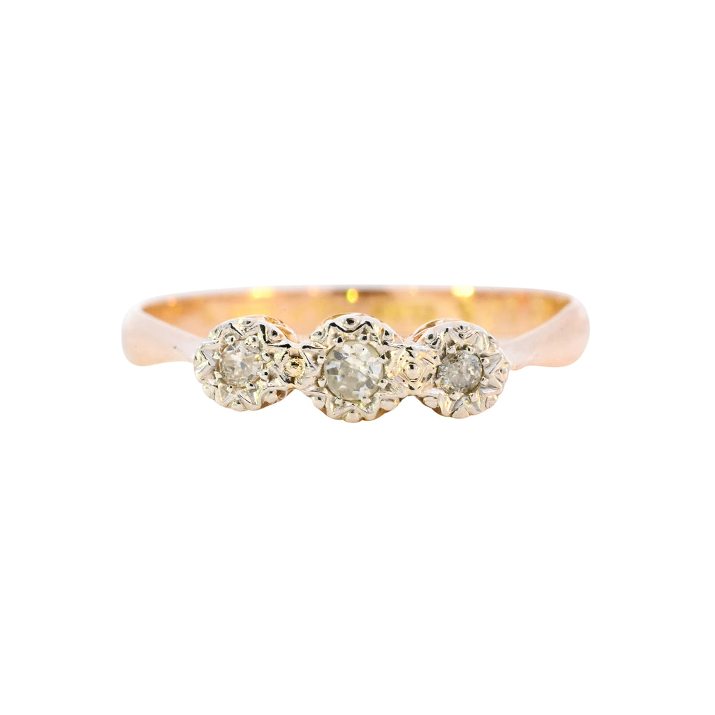 Antique 18ct Gold Diamond 3 Stone Ring (SH24-639)