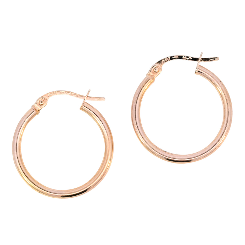 9ct Yellow Gold 18mm Hoop Earrings (SH24-645)