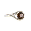 9ct Yellow Gold Smokey Quartz & Diamond Ring (SH24-697)