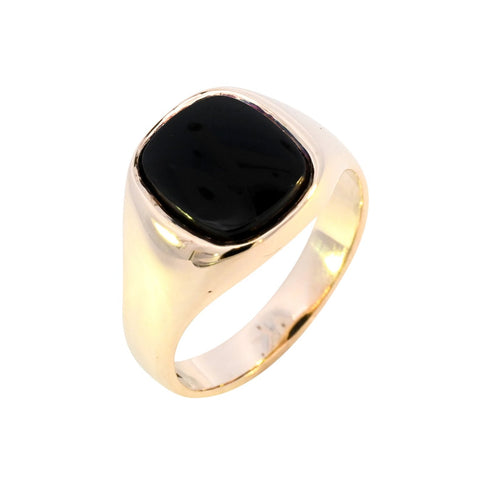 9ct Yellow Gold Onyx Signet