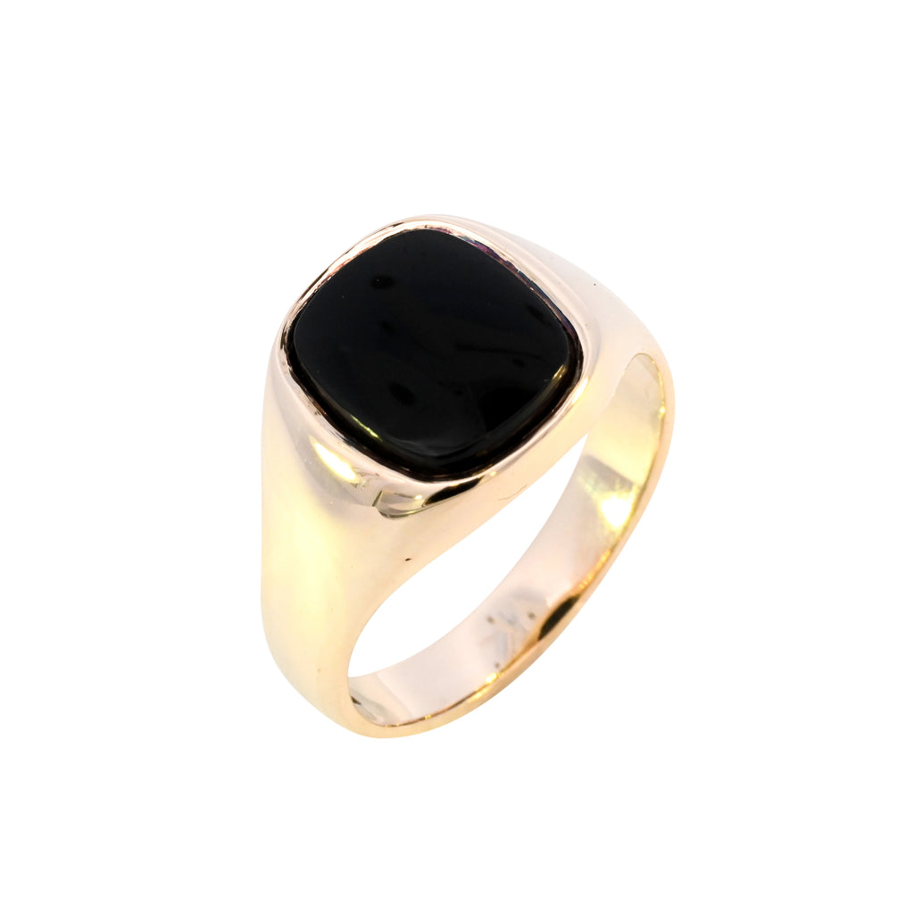 9ct Yellow Gold Onyx Signet (SH24-699)