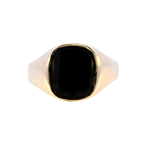 9ct Yellow Gold Onyx Signet