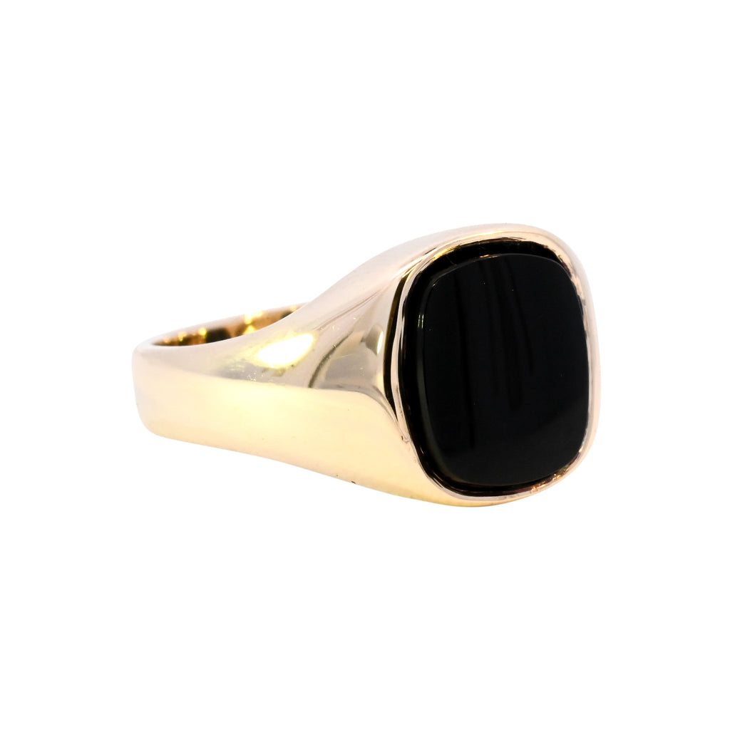 9ct Yellow Gold Onyx Signet