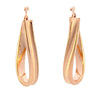 9ct Yellow Gold Long Oval Twist Hoops