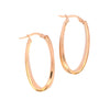 9ct Yellow Gold Long Oval Twist Hoops