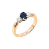 18ct Yellow Gold Sapphire & Diamond Ring