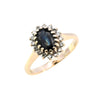 9ct Yellow Gold Sapphire & Diamond Ring