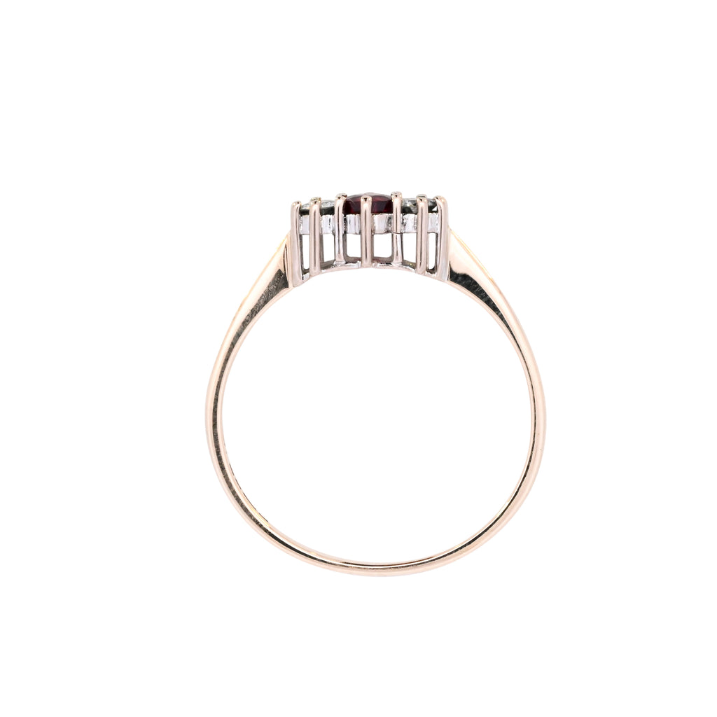 9ct Yellow Gold Ruby & Diamond Ring (SH24-718)