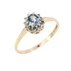 9ct Yellow Gold Sapphire & Diamond Ring