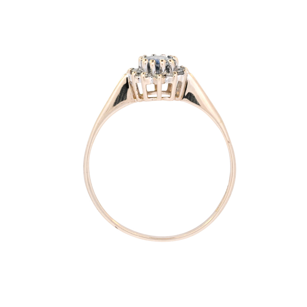 9ct Yellow Gold Sapphire & Diamond Ring (SH24-728)