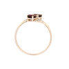 9ct Yellow Gold Garnet & Diamond Crossover Ring (SH24-729)