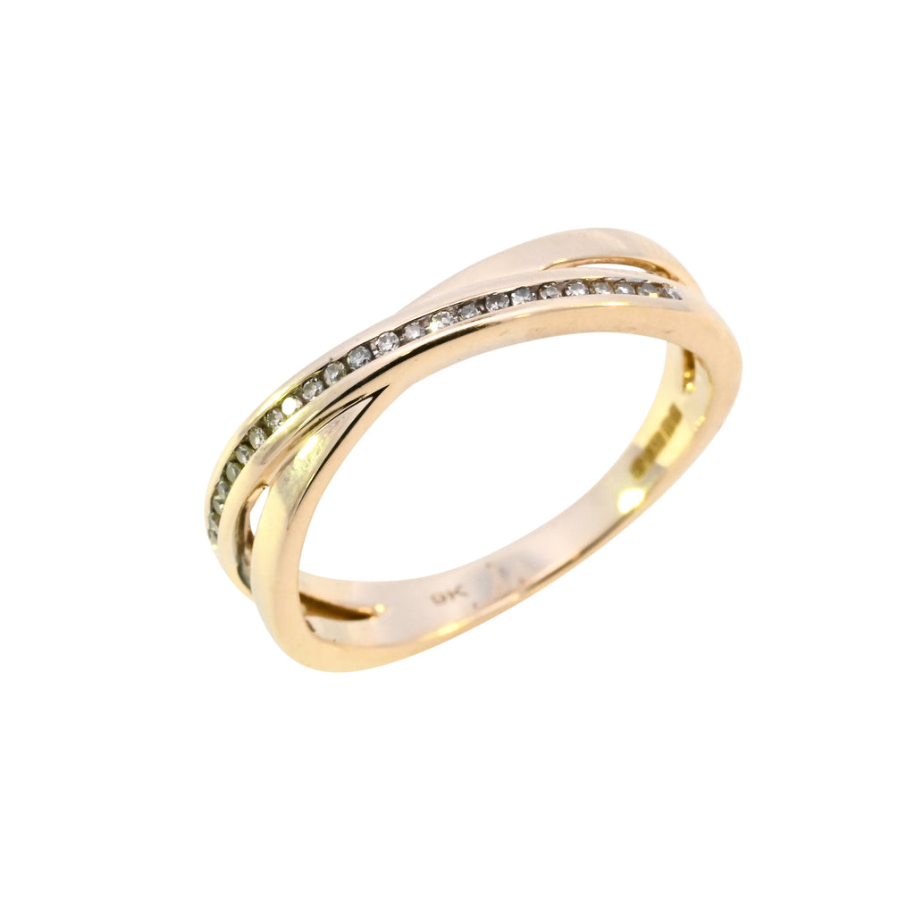 9ct Yellow Gold 0.12ct Diamond Half Eternity (SH24-730)