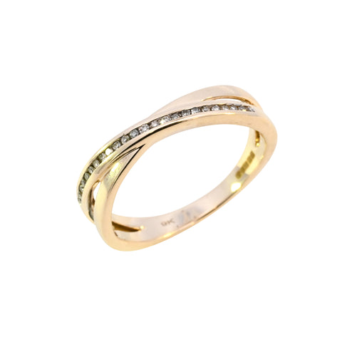 9ct Yellow Gold 0.12ct Diamond Half Eternity (SH24-730)