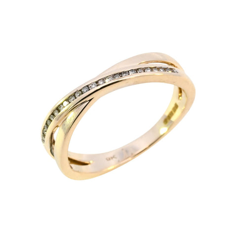 9ct Yellow Gold 0.12ct Diamond Half Eternity