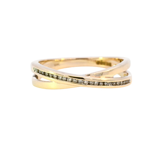 9ct Yellow Gold 0.12ct Diamond Half Eternity