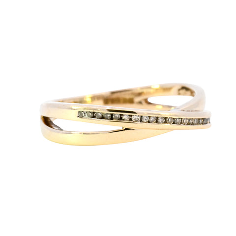 9ct Yellow Gold 0.12ct Diamond Half Eternity (SH24-730)