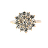 9ct Yellow Gold Cubic Zirconia Cluster Ring