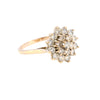 9ct Yellow Gold Cubic Zirconia Cluster Ring