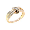 9ct Yellow Gold 0.10ct Diamond Crossover Ring