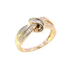 9ct Yellow Gold 0.10ct Diamond Crossover Ring (SH24-733)