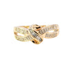 9ct Yellow Gold 0.10ct Diamond Crossover Ring