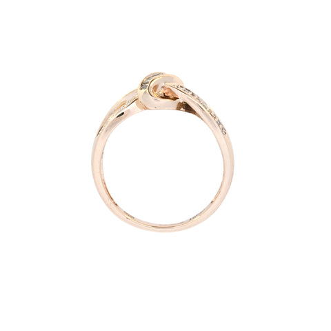 9ct Yellow Gold 0.10ct Diamond Crossover Ring (SH24-733)