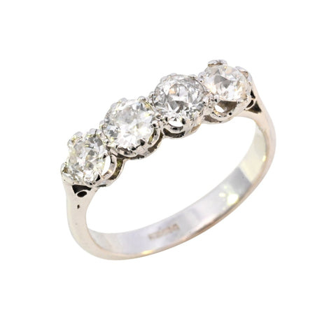 18ct White Gold 1.40ct Diamond 4 Stone Ring