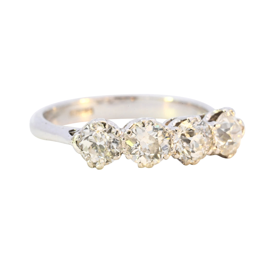 18ct White Gold 1.40ct Diamond 4 Stone Ring