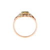 18ct Yellow Gold Peridot & Pearl Cluster Ring