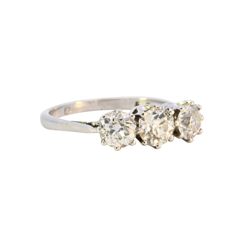 Platinum 1.52ct Diamond Trilogy Ring