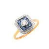 18ct Yellow Gold Sapphire & Diamond Ring (BA24-038)
