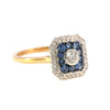 18ct Yellow Gold Sapphire & Diamond Ring (BA24-038)