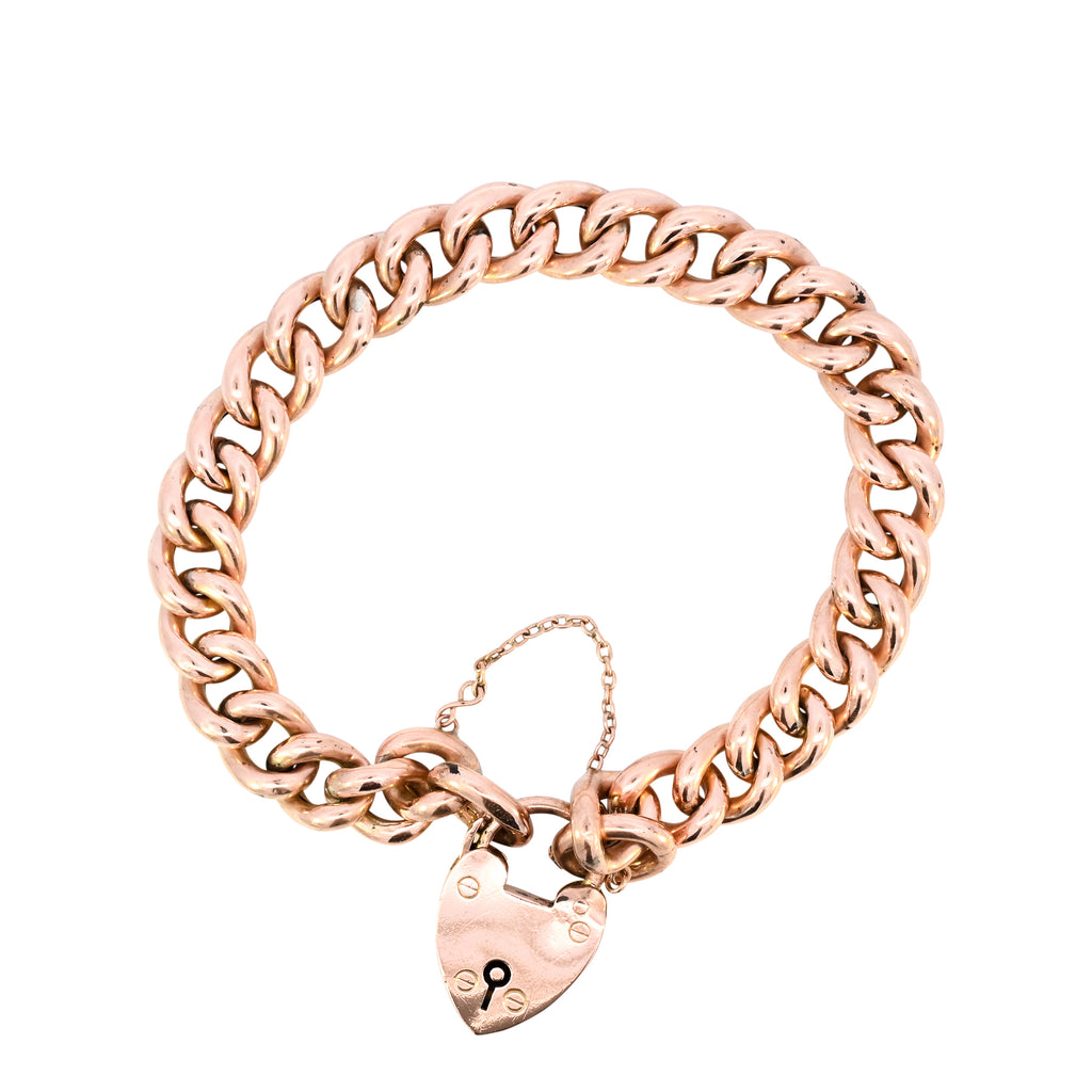 9ct Yellow Gold Hollow Round Curb Bracelet (SH24-775)
