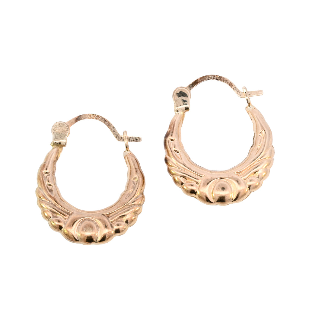 9ct Yellow Gold 14mm Creole Earrings (SH24-783)