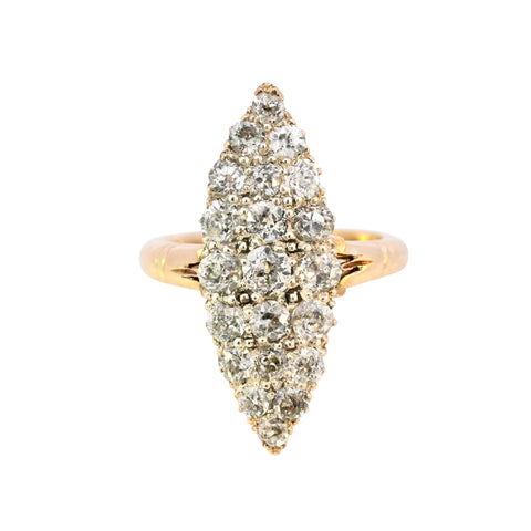 Antique 18ct Gold 2.80ct Diamond Cluster Ring (SH24-801)