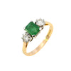 18ct Yellow Gold Emerald & Diamond Ring (SH24-804)