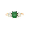 18ct Yellow Gold Emerald & Diamond Ring