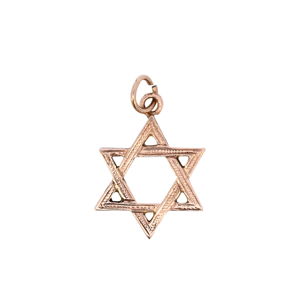 9ct Yellow Gold Star of David Pendant (SH24-807)