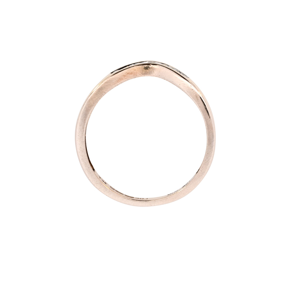 9ct Yellow Gold 0.10ct Diamond Wishbone Ring (SH24-808)