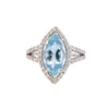 18ct White Gold 3.42ct Aquamarine & Diamond Ring (SSJ16-045)